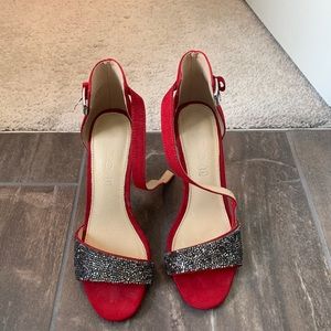 Aldo suede embellished heels